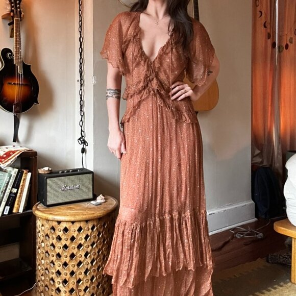 Doen Antoinette Dress - Tamarillo Prairie Paisley - XS - Picture 4 of 4